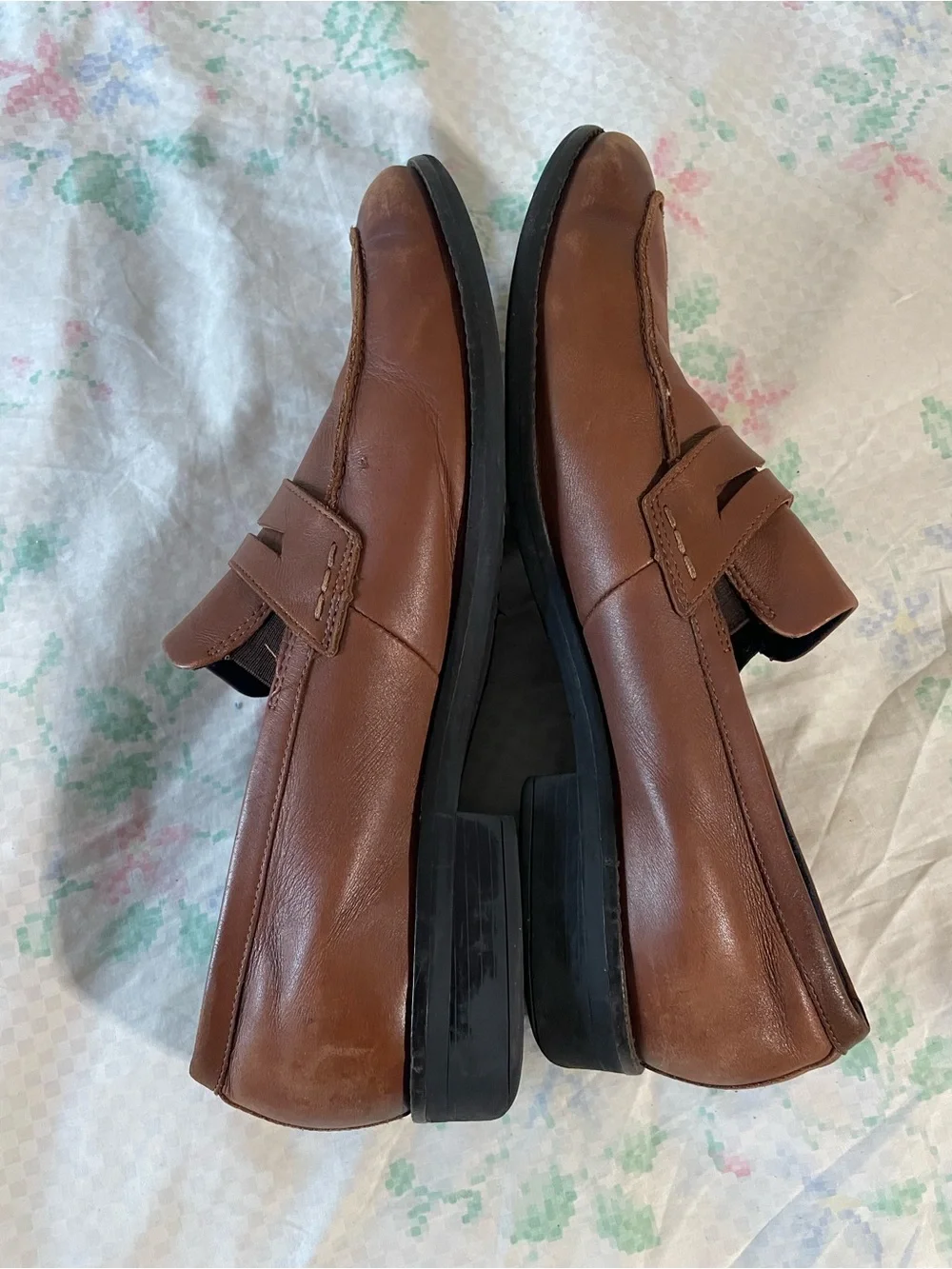 Cole Haan Men's Brown Leather Penny Loafers